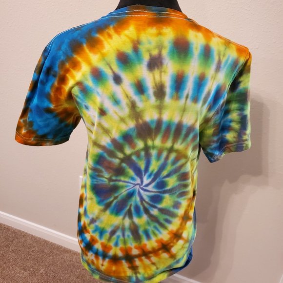 tie dye boho style unisex T shirt size S. 100% soft cotton. - Picture 4 of 10